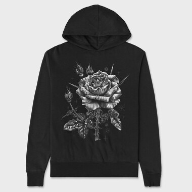 Dark Gothic Rose Garden, Hanorac Oversize Barbati (Unisex)