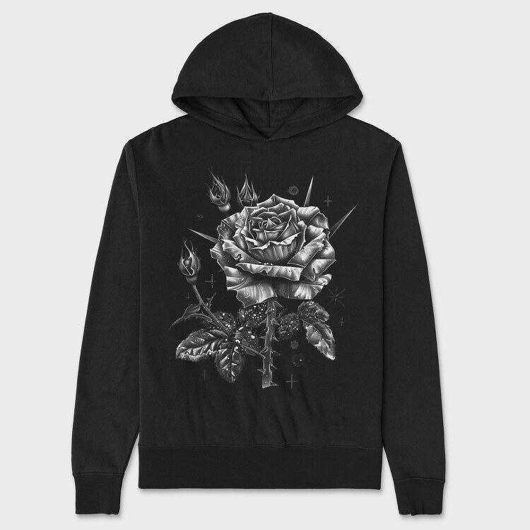 Dark Gothic Rose Garden, Hanorac Oversize Barbati (Unisex)