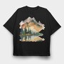 Dawn Mountain Symphony, Tricou Oversize Barbati (Unisex)