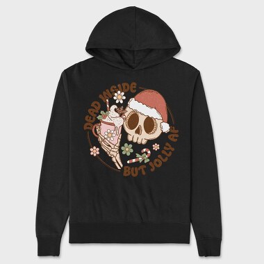 Dead Inside But Jolly Af, Hanorac Oversize Barbati (Unisex)