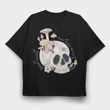 Dead Inside Still Groovy, Tricou Oversize Barbati (Unisex)