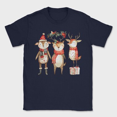 Deer Christmas Scarf, Tricou Barbati (Unisex)