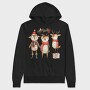 Deer Christmas Scarf, Hanorac Oversize Barbati (Unisex)