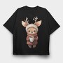 Deer Cup Sweater, Tricou Oversize Barbati (Unisex)