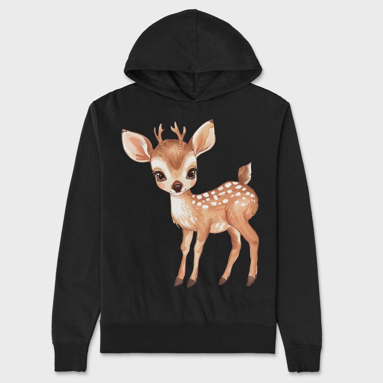 Deer Fawn Boho, Hanorac Oversize Barbati (Unisex)