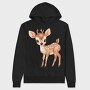 Deer Fawn Boho, Hanorac Oversize Barbati (Unisex)