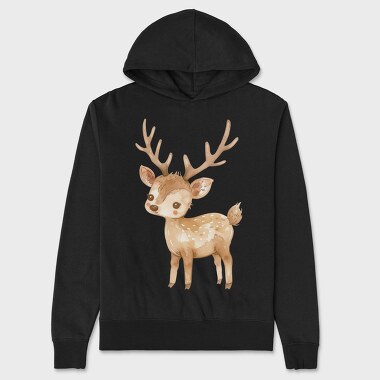 Deer Moonlight Magic, Hanorac Oversize Barbati (Unisex)
