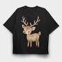 Deer Moonlight Magic, Tricou Oversize Barbati (Unisex)