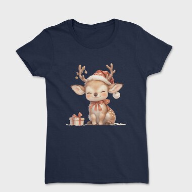 Deer Santa Hat Gift, Tricou Femei