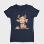 Deer Santa Hat Gift, Tricou Femei