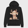 Deer Santa Hat Gift, Hanorac Oversize Barbati (Unisex)