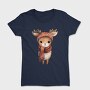 Deer Scarf Ear Flaps, Tricou Femei