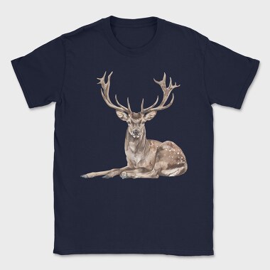 Deer Sitting Calm, Tricou Barbati (Unisex)