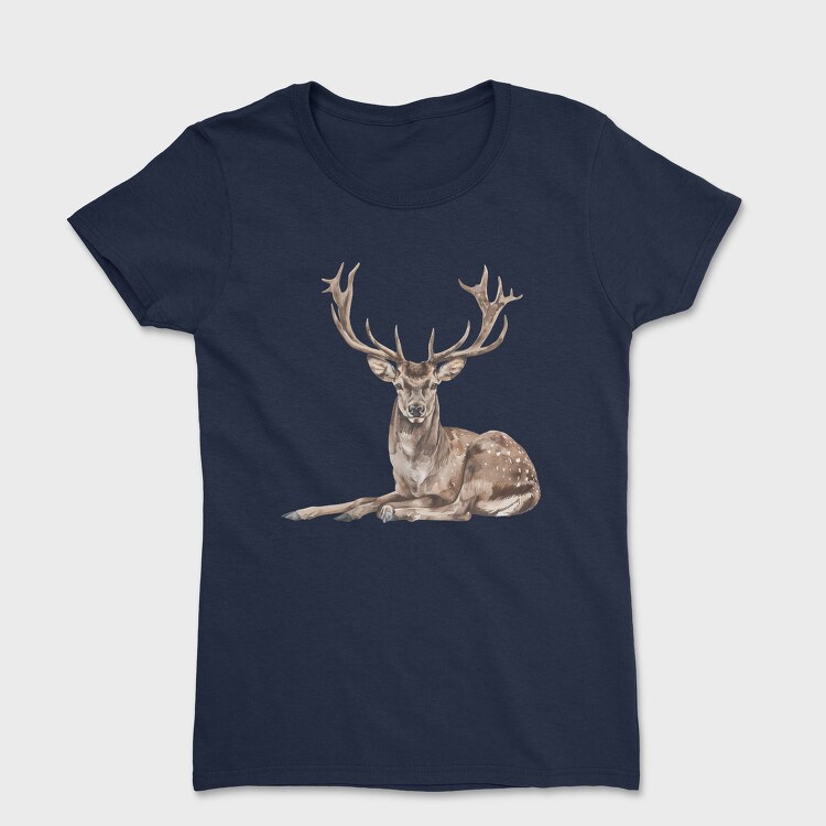 Deer Sitting Calm, Tricou Femei