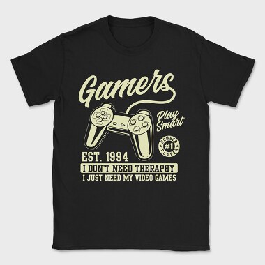 Gamers Smart Therapy, Tricou Barbati (Unisex)