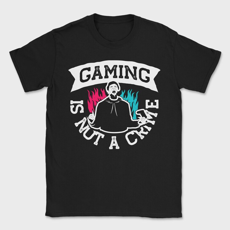 Gaming Flames, Tricou Barbati (Unisex)