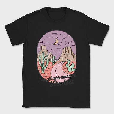 Desert Cactus Night, Tricou Barbati (Unisex)