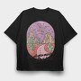 Desert Cactus Night, Tricou Oversize Barbati (Unisex)
