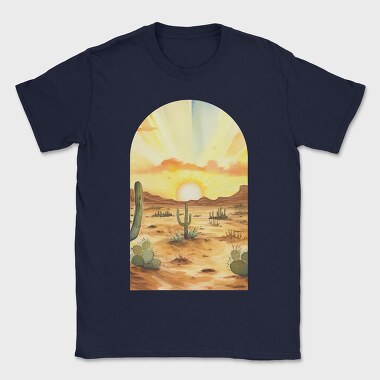 Desert Cactus Sunset, Tricou Barbati (Unisex)