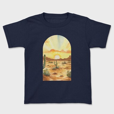 Desert Cactus Sunset, Tricou Copii