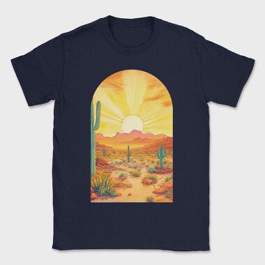 Desert Cactuses Sunset, Tricou Barbati (Unisex)