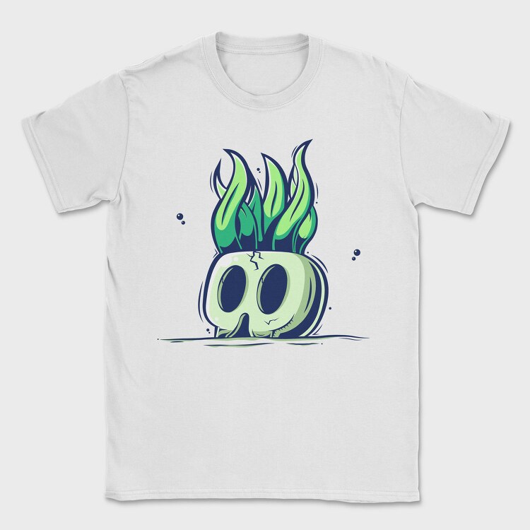 Green Ghost Flames, Tricou Barbati (Unisex)