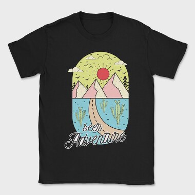 Desert Mountain Adventure, Tricou Barbati (Unisex)