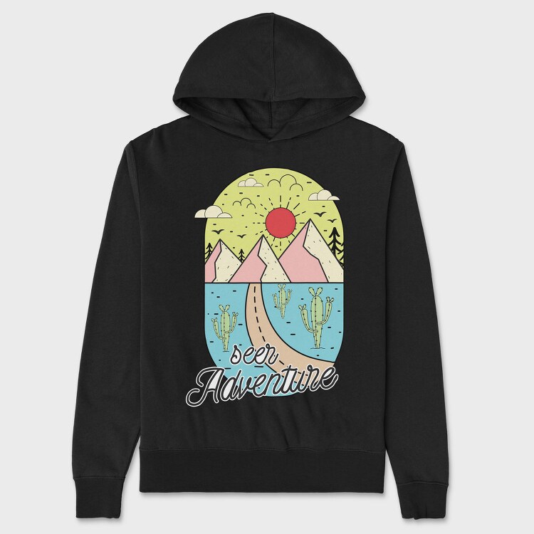 Desert Mountain Adventure, Hanorac Oversize Barbati (Unisex)