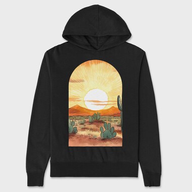 Desert Sunset Dream, Hanorac Oversize Barbati (Unisex)