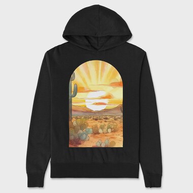 Desert Sunset Lover, Hanorac Oversize Barbati (Unisex)