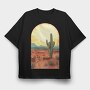 Desert Sunset Saga, Tricou Oversize Barbati (Unisex)