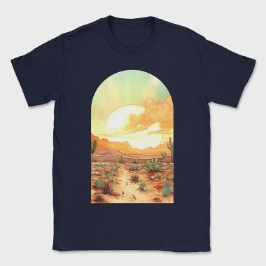 Desert Sunset Vintage, Tricou Barbati (Unisex)