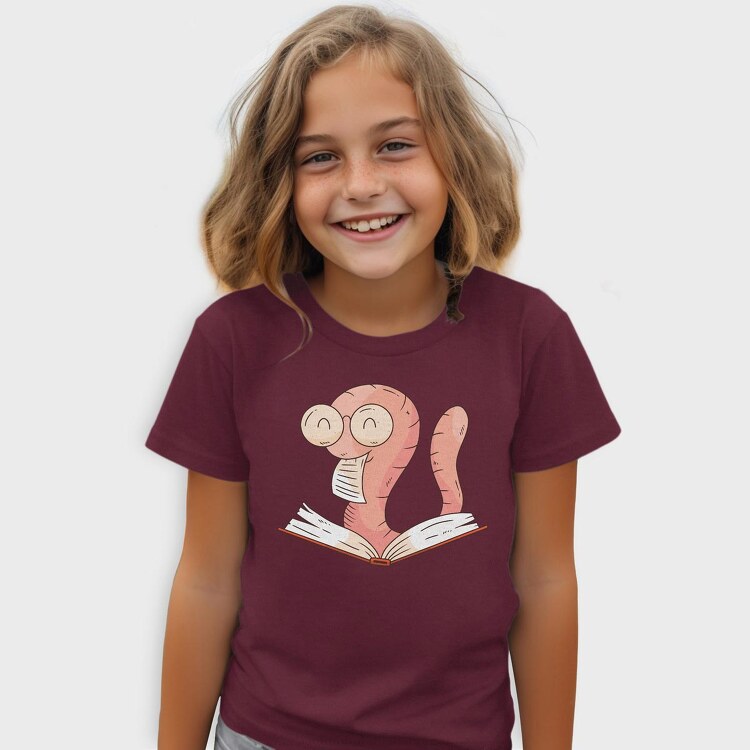 Reading Worm, Tricou Copii