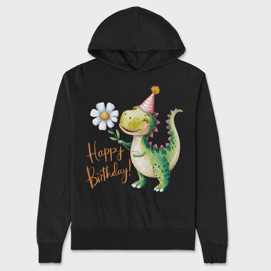 Dino Party Flower, Hanorac Oversize Barbati (Unisex)