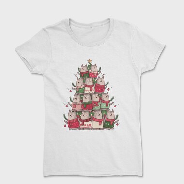 Dogs Christmas Tree, Tricou Femei