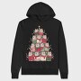 Dogs Christmas Tree, Hanorac Oversize Barbati (Unisex)
