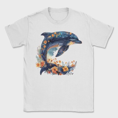 Dolphin Floral Dreams, Tricou Barbati (Unisex)