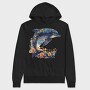 Dolphin Floral Dreams, Hanorac Oversize Barbati (Unisex)