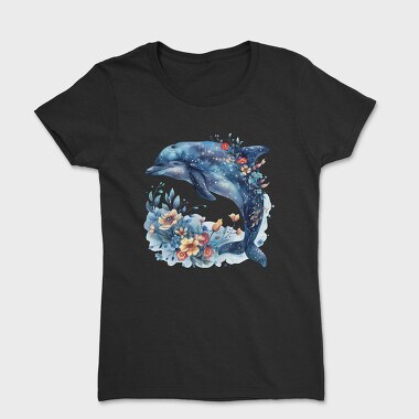 Dolphin Floral Night, Tricou Femei