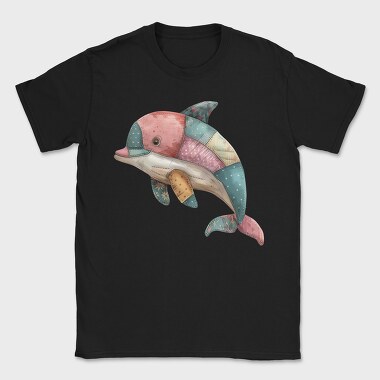 Dolphin Patchwork Art, Tricou Barbati (Unisex)