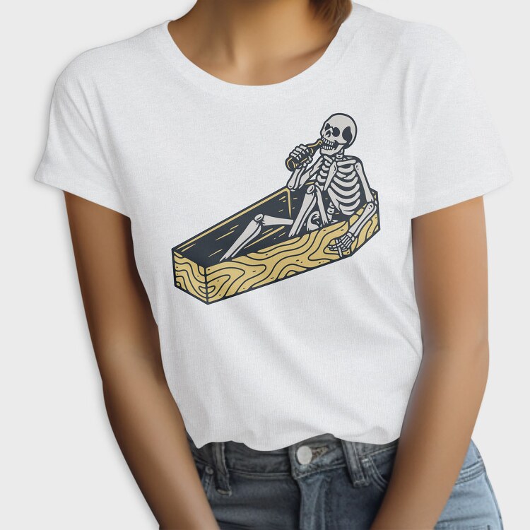 Skeleton In Coffin, Tricou Femei