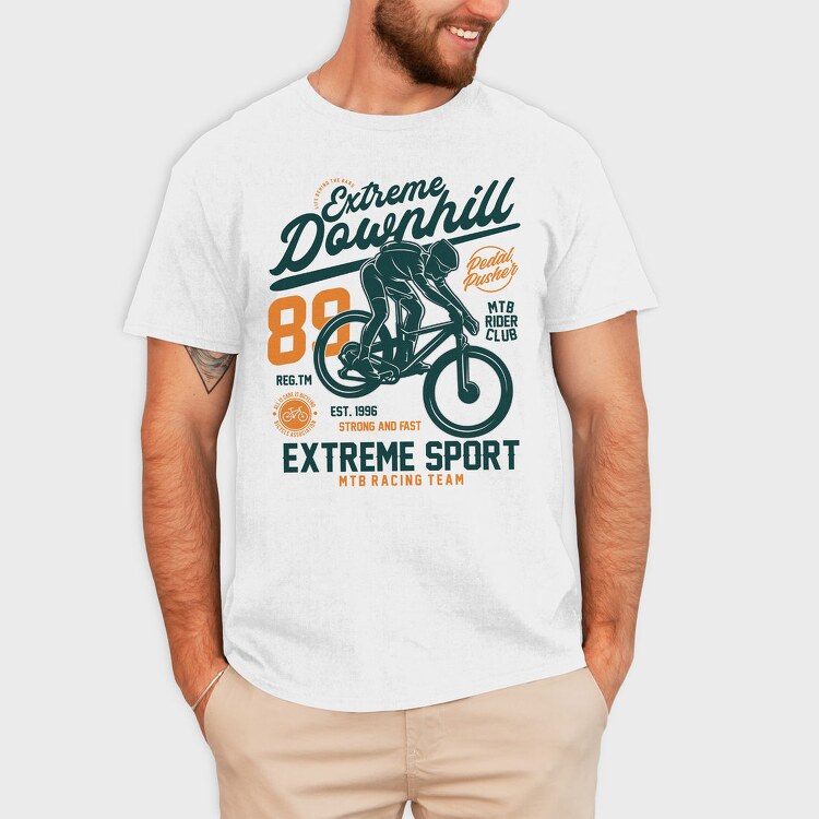 Extreme Downhill Racer, Tricou Barbati (Unisex)