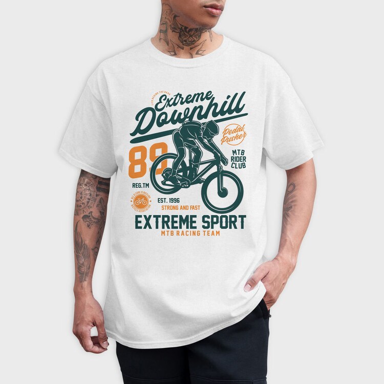 Extreme Downhill Racer, Tricou Barbati (Unisex)