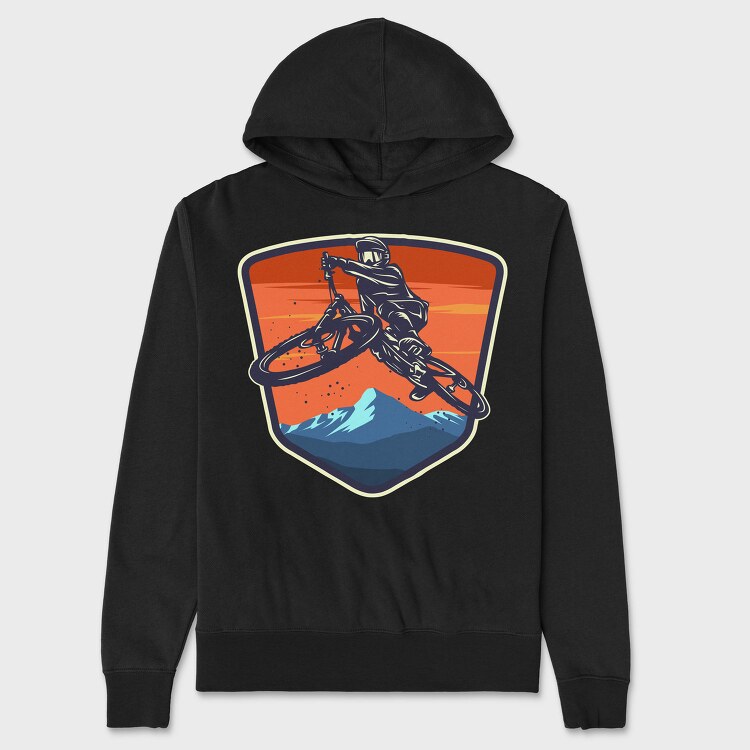 Mountain Bike Rider, Hanorac Oversize Barbati (Unisex)