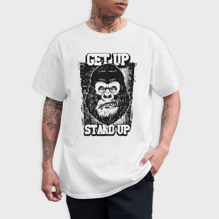 Gorilla Stand Up, Tricou Barbati (Unisex)