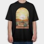 Desert Sunset Dream, Tricou Oversize Barbati (Unisex)
