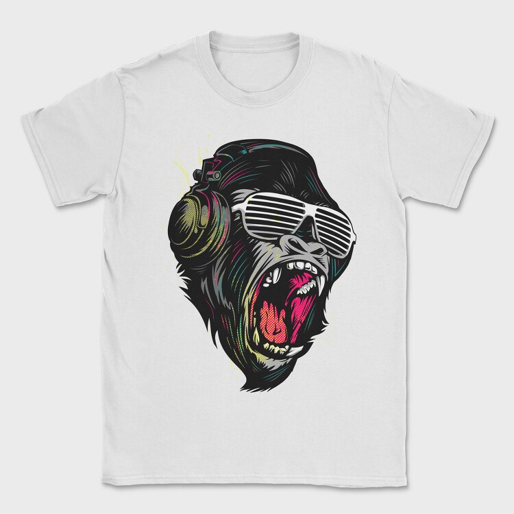 Neon Gorilla Howl, Tricou Barbati (Unisex)