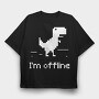 Neon Wolf Howl 11, Tricou Oversize Barbati (Unisex)