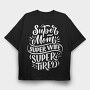 Neon Wolf Howl 3, Tricou Oversize Barbati (Unisex)