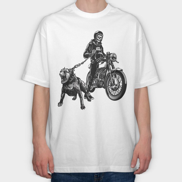 Skull Rider Unleashed, Tricou Oversize Barbati (Unisex)